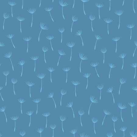 Summer seamless pattern with flying dandelions .Vector illustration.のイラスト素材