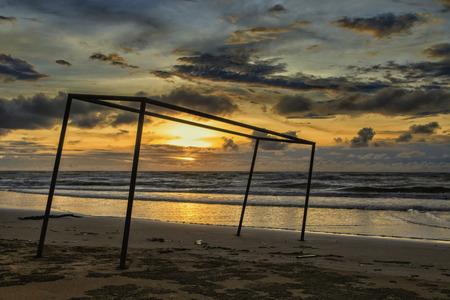 Sunset at Pantai Dalit, Kota Kinabalu, Sabahの写真素材