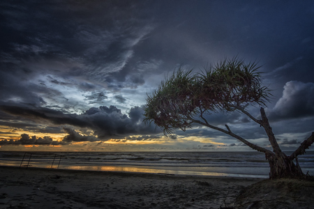 Sunset at Pantai Dalit, Kota Kinabalu, Sabahの写真素材