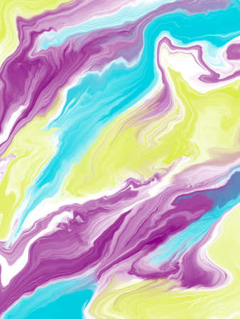 Abstract hand drawing background blu, purple and yellow color. Acrilic colorful texture