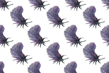 Watercolor seamless pattern, Halloween background. Vintage hand drawn illustration.の写真素材