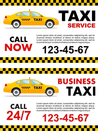 Business taxi service design over white background. Detailed illustration of yellow car.のイラスト素材