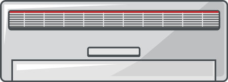 Air Conditioner Icon in flat style. Vector Illustrationのイラスト素材