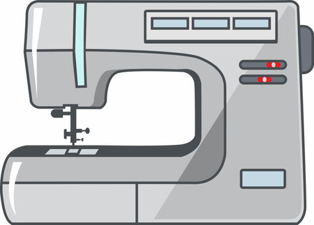 Sewing Machine Icon in flat style. Vector Illustrationのイラスト素材
