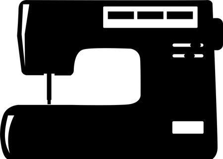 Sewing Machine Icon in flat style. Vector Illustrationのイラスト素材