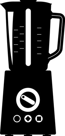 Electric Blender Icon in flat style.のイラスト素材