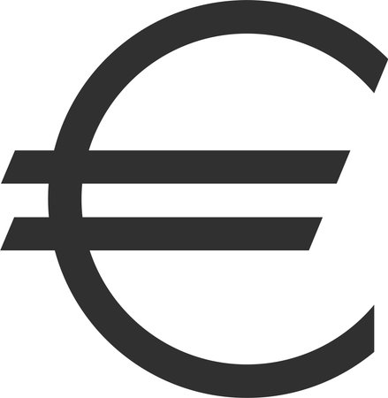 Euro Sign Icon in Flat Style.のイラスト素材