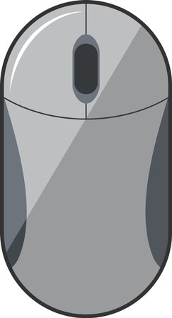 Computer Mouse Icon in flat style.のイラスト素材