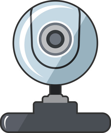 Web Camera Icon in flat style.のイラスト素材