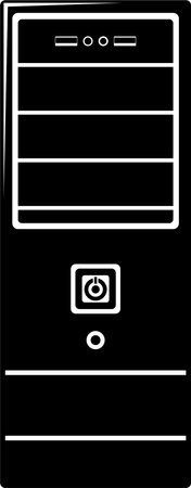 System Unit Icon in flat style.のイラスト素材