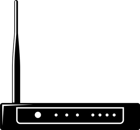 Wireless Router Icon in flat style.のイラスト素材