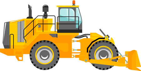 Wheel Dozer Icon in Flat Style.のイラスト素材
