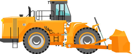 Wheel Dozer Icon in Flat Style.のイラスト素材