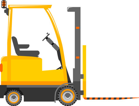 Wheel Forklift Icon in Flat Style.のイラスト素材