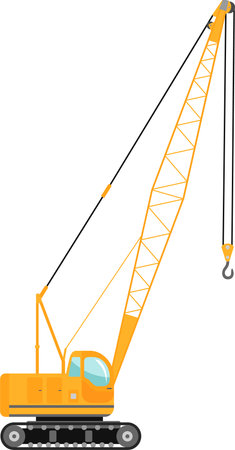 Mobile Crane Icon in Flat Style.のイラスト素材