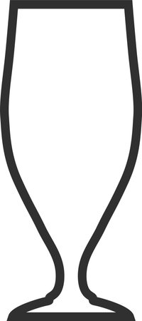 Beer Glass Outline Icon. Vector.のイラスト素材