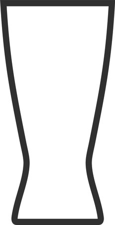 Beer Glass Outline Icon. Vector.のイラスト素材