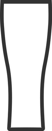 Beer Glass Outline Icon. Vector.のイラスト素材