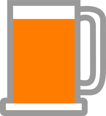Beer Glass Icon. Vector Illustrationのイラスト素材