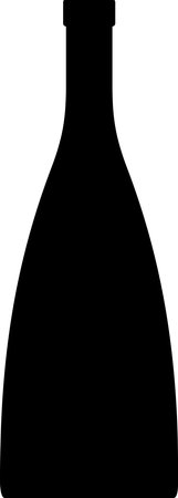 Silhouette of Alcohol Glass Bottle Icon.のイラスト素材