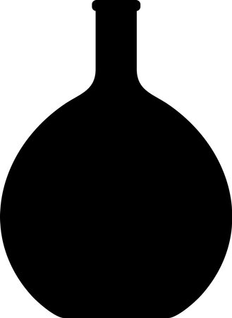 Silhouette of Alcohol Glass Bottle Icon.のイラスト素材