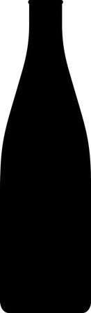 Silhouette of Alcohol Glass Bottle Icon.のイラスト素材