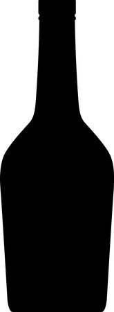 Silhouette of Alcohol Glass Bottle Icon.のイラスト素材