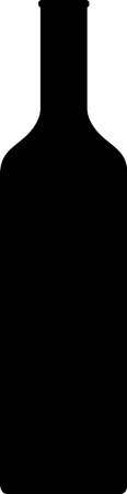 Silhouette of Alcohol Glass Bottle Icon.のイラスト素材