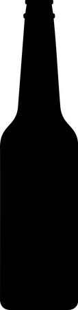 Silhouette of Alcohol Glass Bottle Icon.のイラスト素材