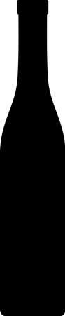 Silhouette of Alcohol Glass Bottle Icon.のイラスト素材