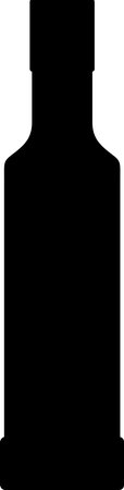 Silhouette of Alcohol Glass Bottle Icon.のイラスト素材