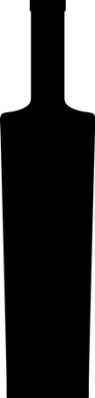 Silhouette of Alcohol Glass Bottle Icon.のイラスト素材