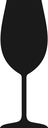 Silhouette of Wine Glass Icon.のイラスト素材