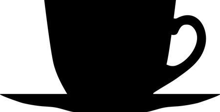 Silhouette of Tea Cup Icon.のイラスト素材