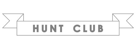 Outline Banner of Hunting Club Isolated in Flat Style. Vector Illustration.のイラスト素材