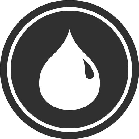 Crude Oil Drop Sign Icon in Flat Style.のイラスト素材