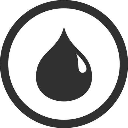 Crude Oil Drop Sign Icon in Flat Style.のイラスト素材