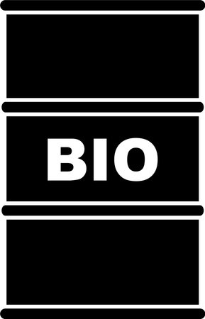 Metal Barrel with Biological Substance Icon.のイラスト素材