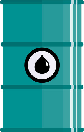 Metal Barrel with Oil Substance Icon.のイラスト素材