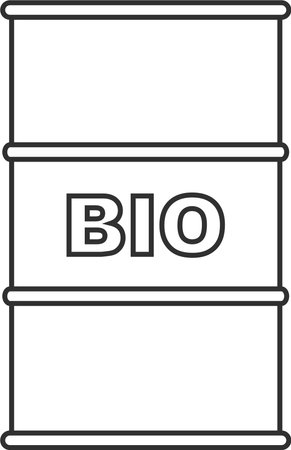 Metal Barrel with Biological Substance Icon.のイラスト素材