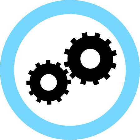Gear Machine Icon in Flat Style.のイラスト素材