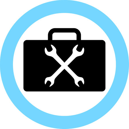 Silhouette of Repair Kit Icon in Flat Style.のイラスト素材