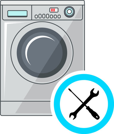 Washing Machine Repair Service. Vectorのイラスト素材