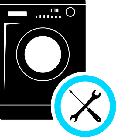 Washing Machine Repair Service. Vectorのイラスト素材