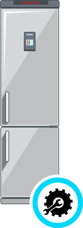Kitchen Refrigerator Repair Service. Vectorのイラスト素材