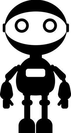 Illustration of Robot Icon in Flat Style. Children Toyのイラスト素材