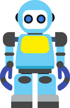 Illustration of Robot Icon in Flat Style.のイラスト素材
