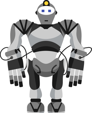 Illustration of Robot Icon in Flat Style.のイラスト素材