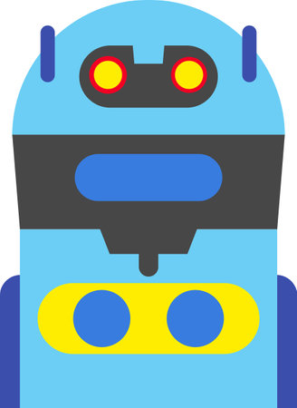 Illustration of Robot Icon in Flat Style.のイラスト素材