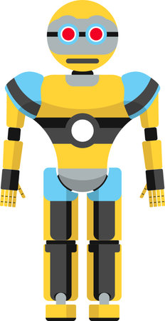 Illustration of Robot Icon in Flat Style.のイラスト素材